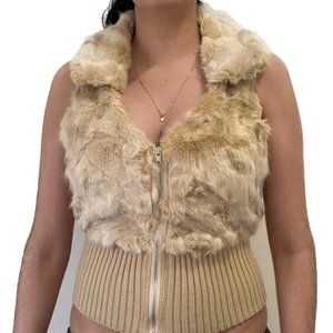 Fashion Magazine faux fur vest Exclusive size S